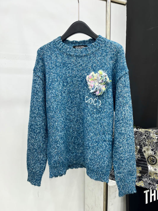 C 25 Vintage Crochet Cashmere Sweater