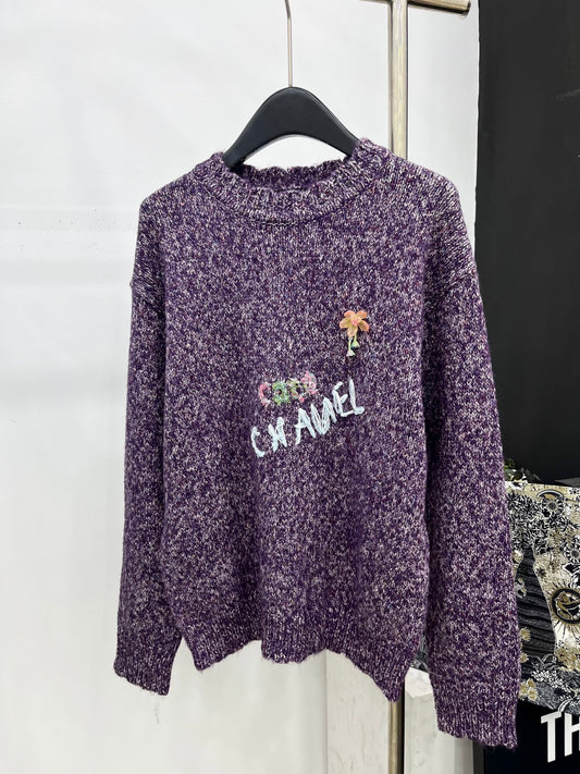 C 25 Vintage Crochet Cashmere Sweater