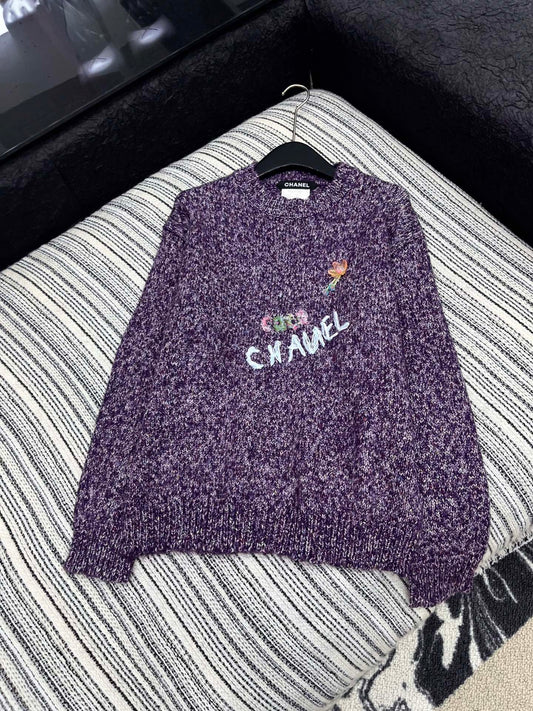 C 25 Vintage Crochet Cashmere Sweater