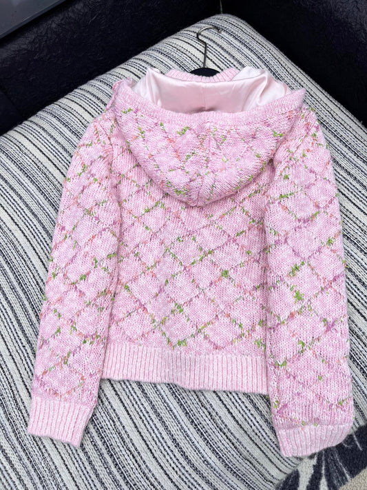 C 25 Vintage  Cashmere hooded cardigan
