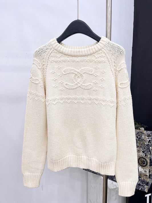 C 25 Vintage Crochet Cashmere Sweater