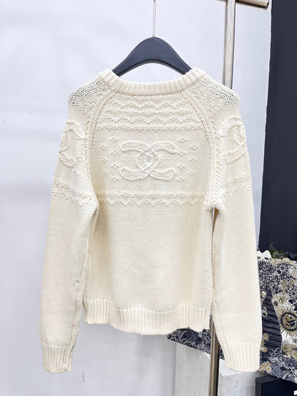C 25 Vintage Crochet Cashmere Sweater