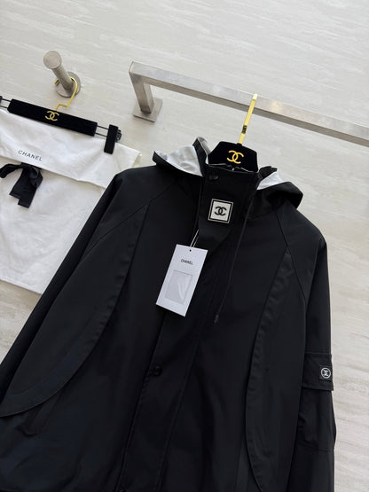 C 25 Vintage Hooded Cropped Jacket