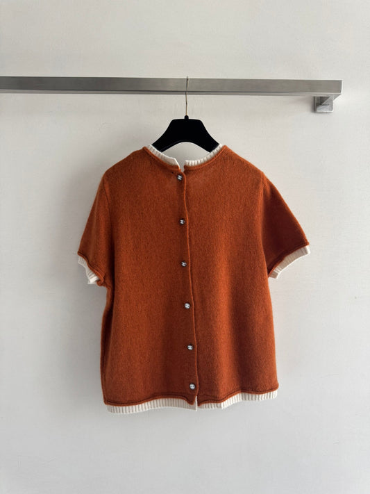 C 25 Vintage Cashmere Short Sleeves（BROWN/GREEN）