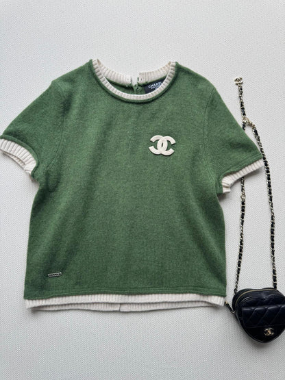 C 25 Vintage Cashmere Short Sleeves（BROWN/GREEN）