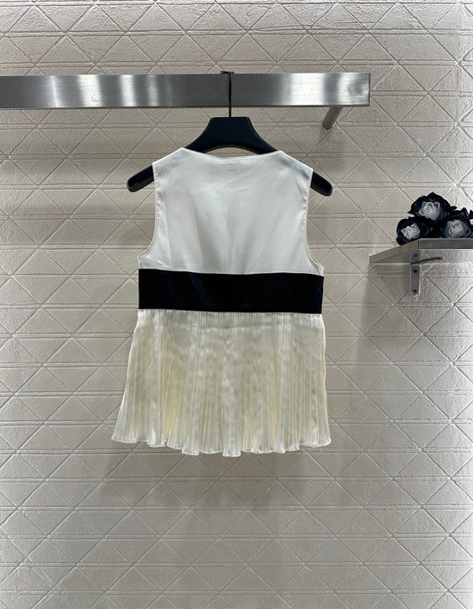 C 25 Bowknot Deep V Tank Top