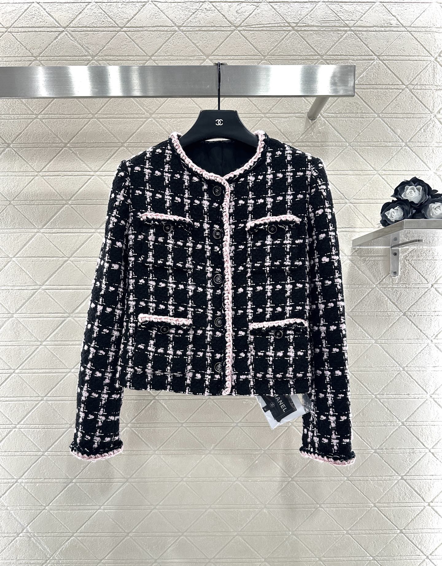 C 25 Woolen woolen jacket with binding hem