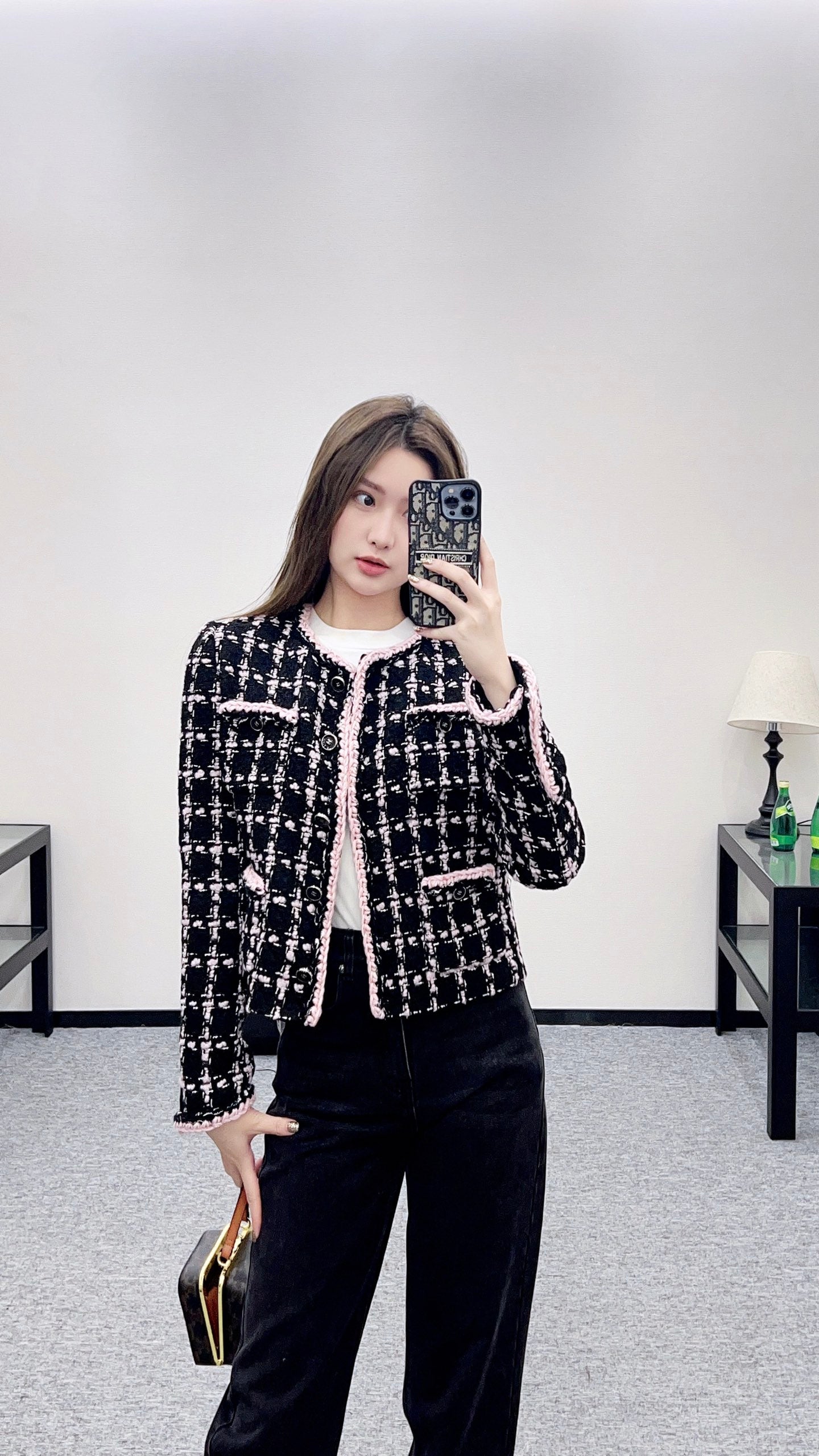 C 25 Woolen woolen jacket with binding hem