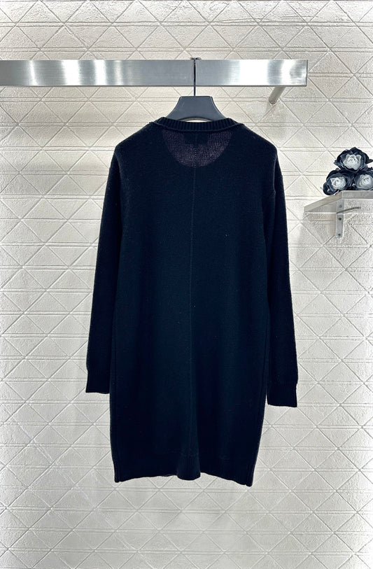 C 25 3D Camellia Knit Wool Cashmere Dress
