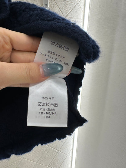 Di 25 Check jacquard wool cardigan jacket