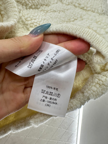 Di 25 Check jacquard wool cardigan jacket