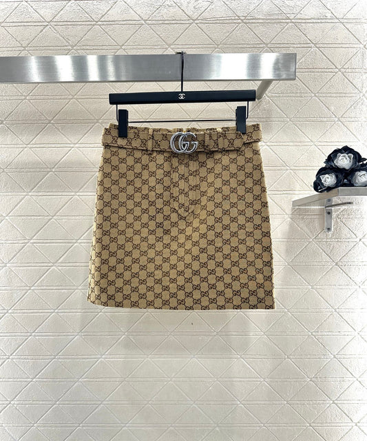 Gu 25 jacquard belt skirt