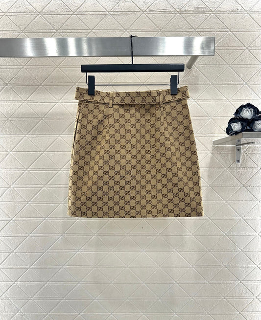 Gu 25 jacquard belt skirt