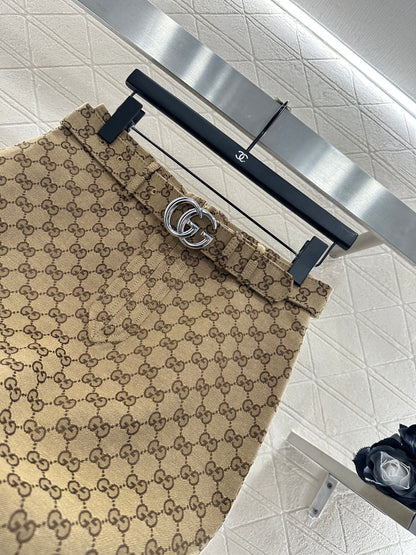 Gu 25 jacquard belt skirt
