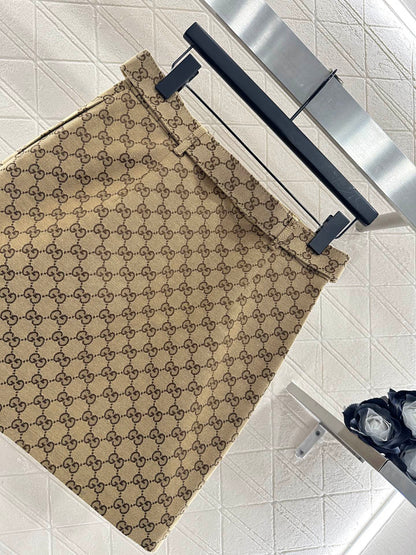 Gu 25 jacquard belt skirt