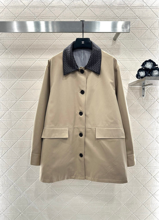 Bot 25 Woven collar trench coat