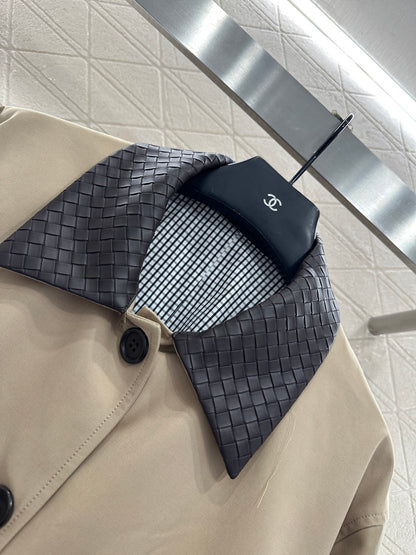 Bot 25 Woven collar trench coat
