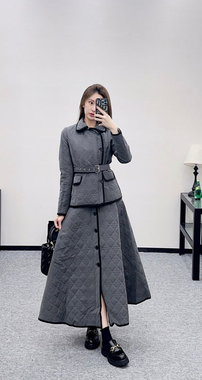 Di 25 Raglan cotton jacket and skirt suit