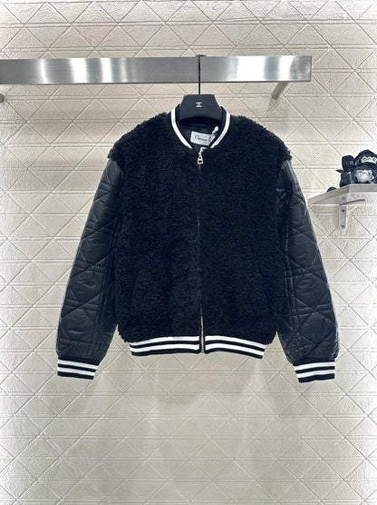 Di 25 Teddy plush cotton baseball jacket