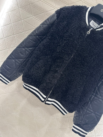 Di 25 Teddy plush cotton baseball jacket