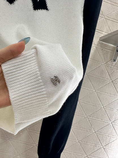 C 25 Bow logo knitted wool long sleeves
