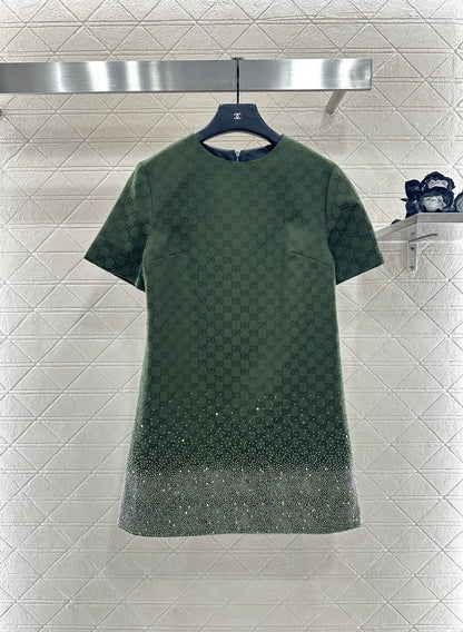 Gu 25 Rhinestone jacquard dress