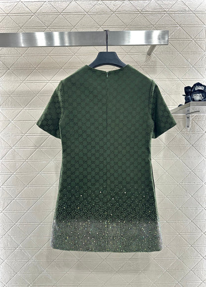 Gu 25 Rhinestone jacquard dress