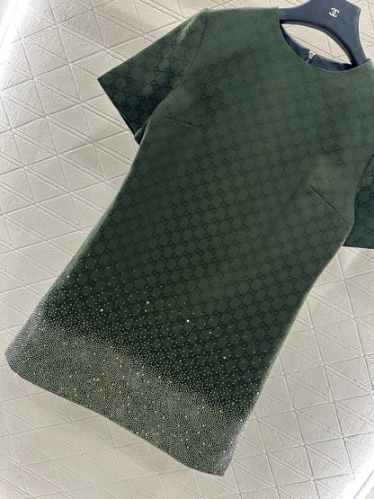 Gu 25 Rhinestone jacquard dress
