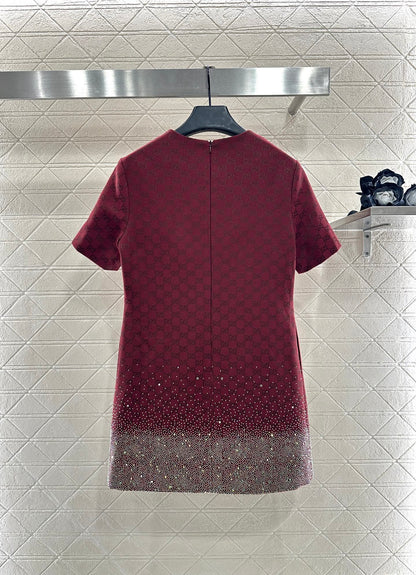 Gu 25 Rhinestone jacquard dress