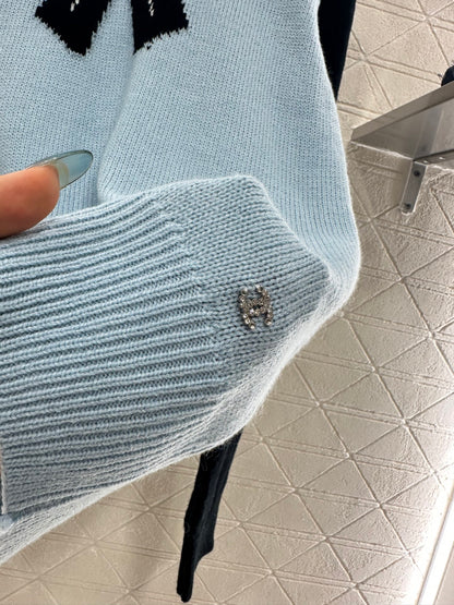 C 25 Bow logo knitted wool long sleeves