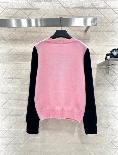 C 25 Bow logo knitted wool long sleeves