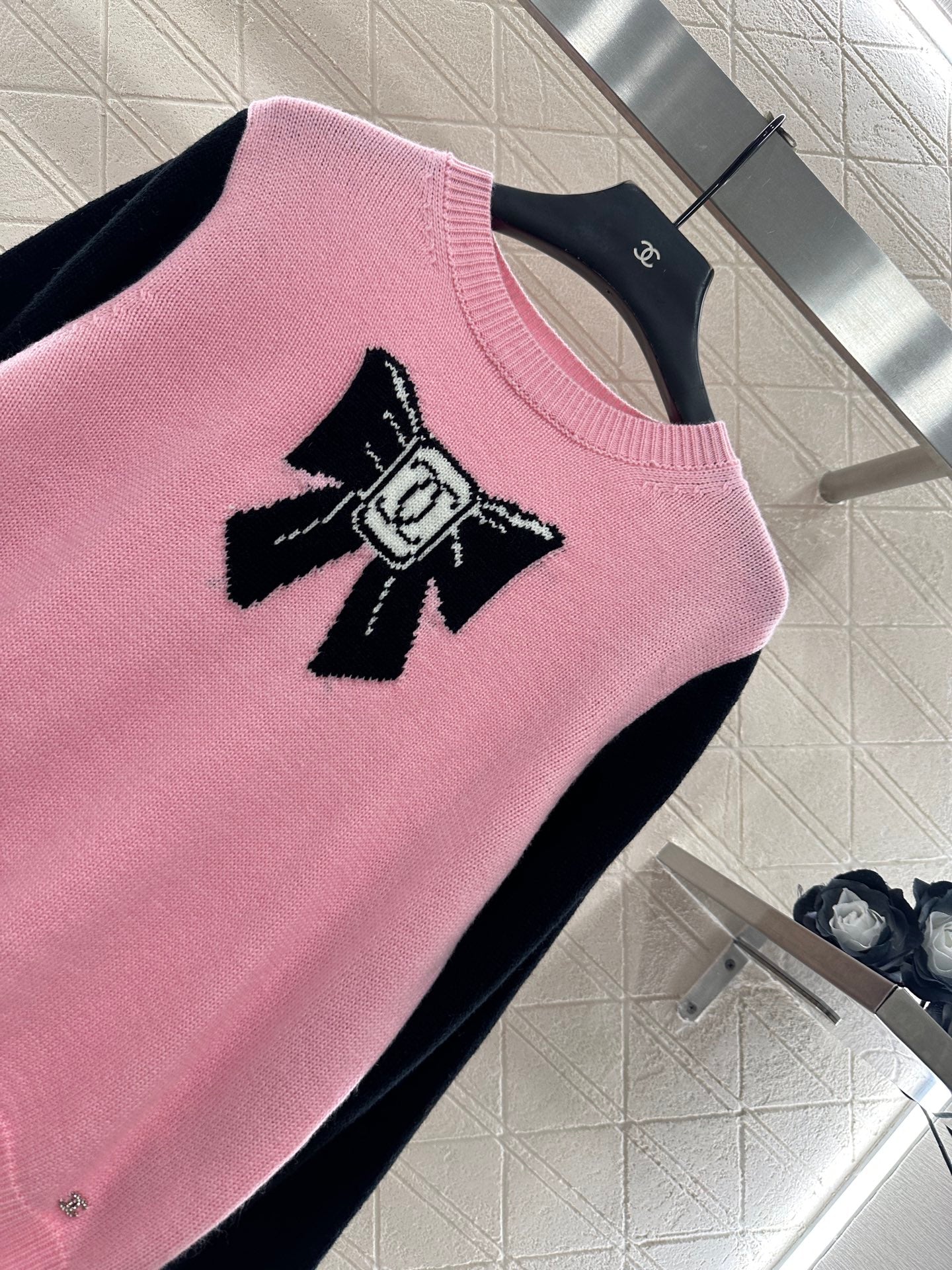 C 25 Bow logo knitted wool long sleeves