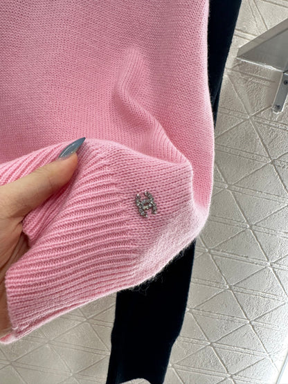 C 25 Bow logo knitted wool long sleeves