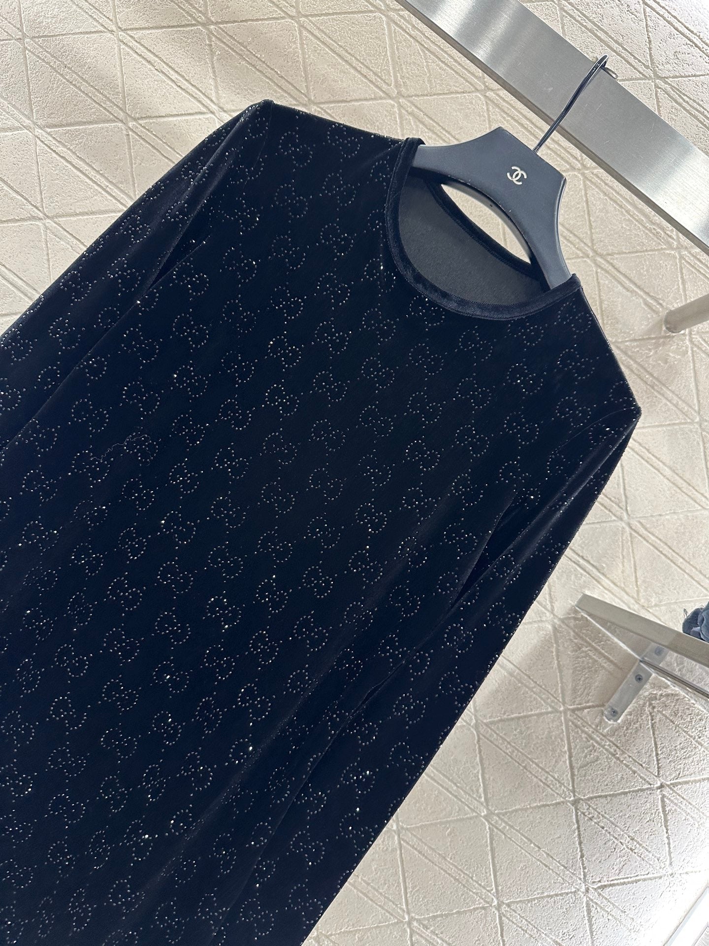 Gu 25 Velvet rhinestone dress