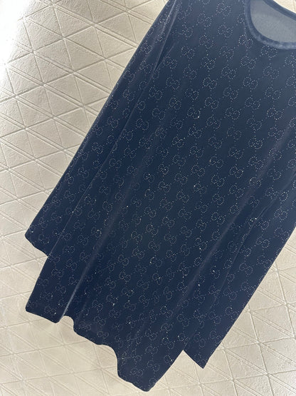 Gu 25 Velvet rhinestone dress