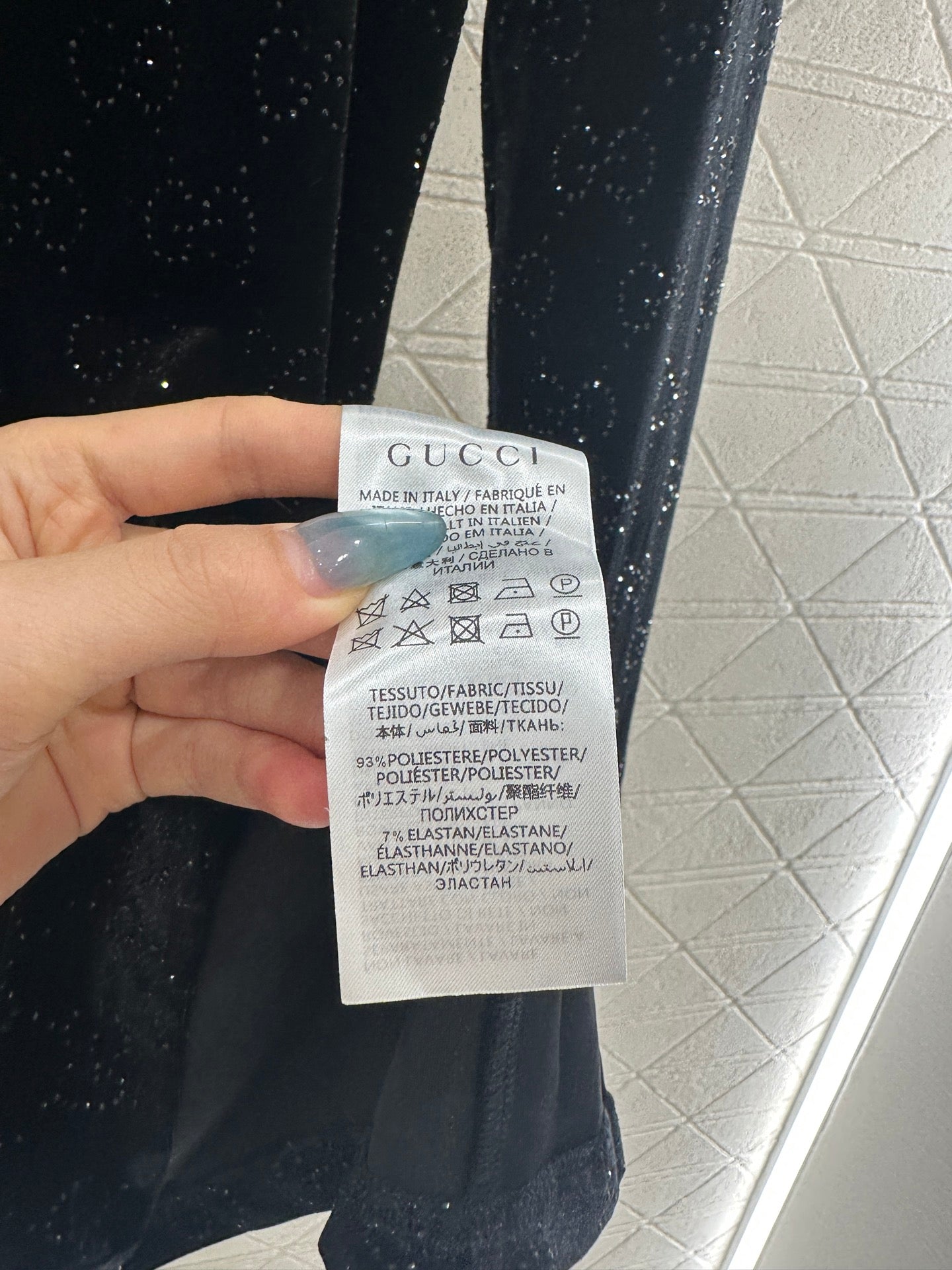 Gu 25 Velvet rhinestone dress