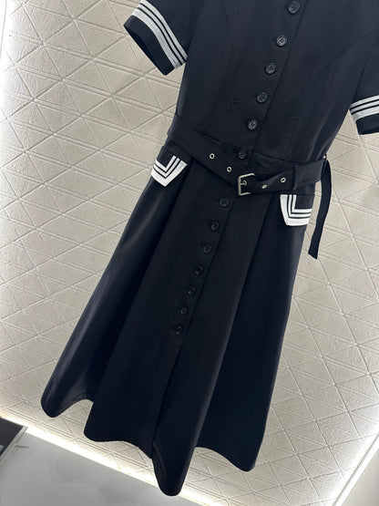 Di 25 Belt Short Sleeve Dress