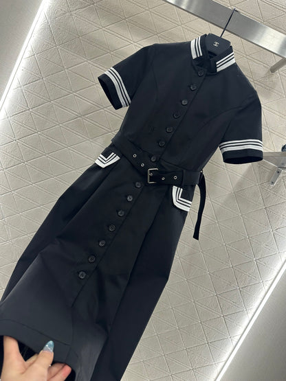 Di 25 Belt Short Sleeve Dress