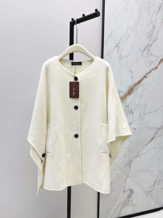 Lor 25 Scarf + Cashmere Wool Jacket(WHITE/BLACK/BROWN)