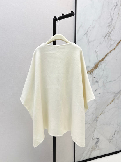 Lor 25 Scarf + Cashmere Wool Jacket(WHITE/BLACK/BROWN)