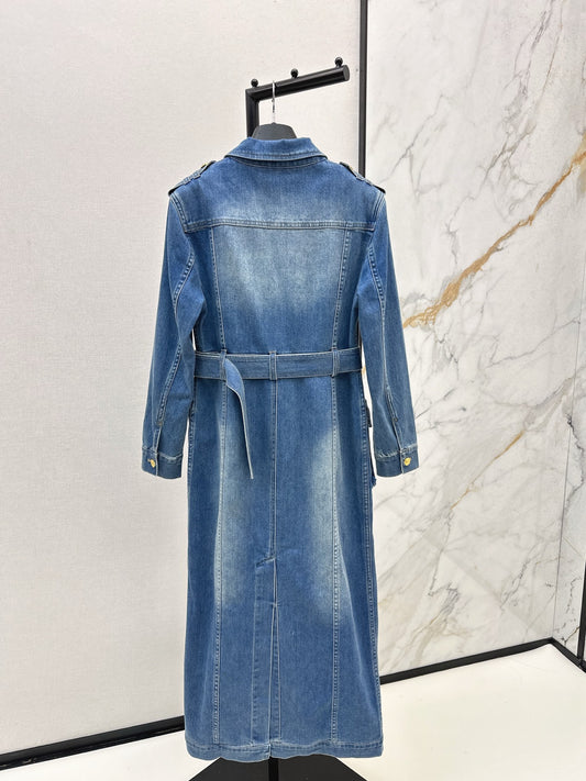 Ba 25 Workwear-style long denim dress