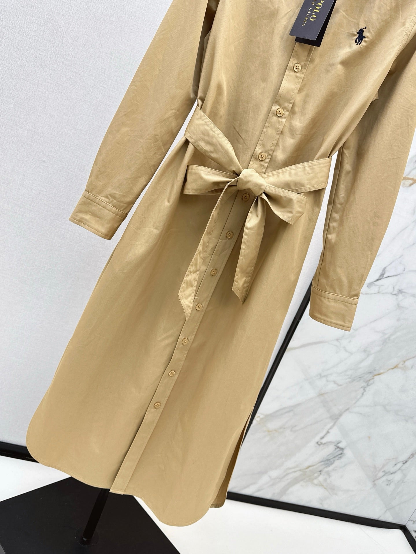 Ra 25 New Horseback Riding Logo Embroidered Long Shirt Dress
