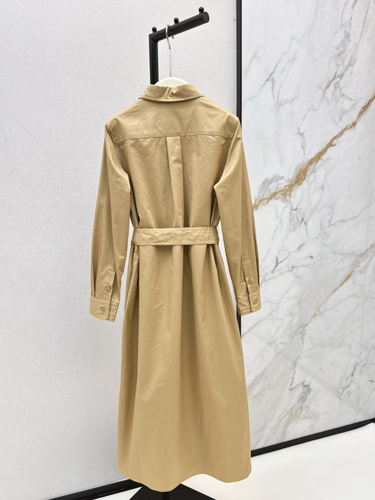 Ra 25 New Horseback Riding Logo Embroidered Long Shirt Dress