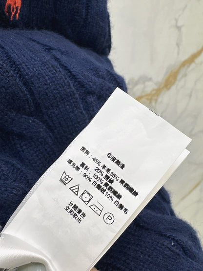Ra 25 New wool braided knitted down vest