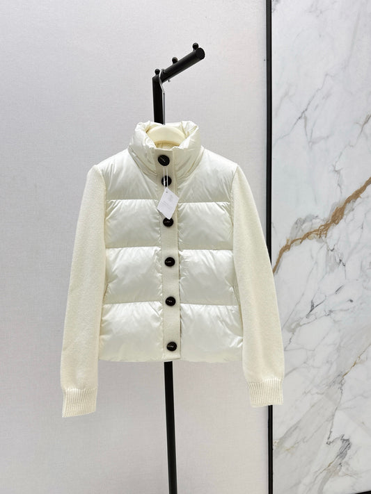 Bru 25 New cashmere patchwork stand collar down jacket