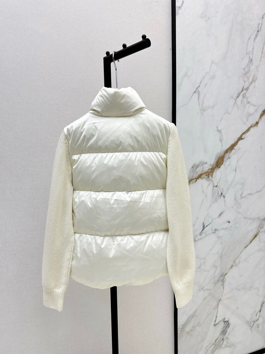 Bru 25 New cashmere patchwork stand collar down jacket
