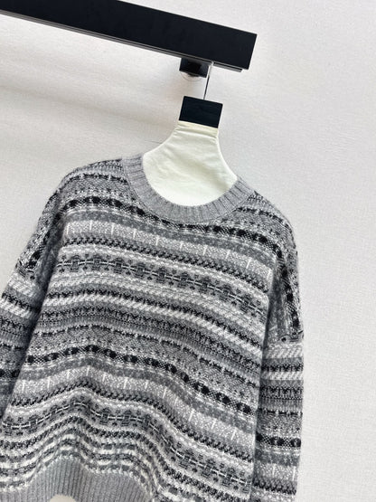 Lor 25 New Fair Isle Knitted Crew Neck Wool Sweater
