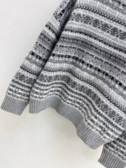 Lor 25 New Fair Isle Knitted Crew Neck Wool Sweater