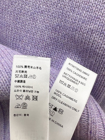 Ce 25 Purple Crew Neck Goat Hair Sweater
