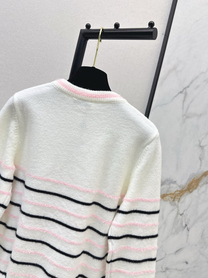 C 25 New Striped Wool Sweater(WHITE/BLACK)